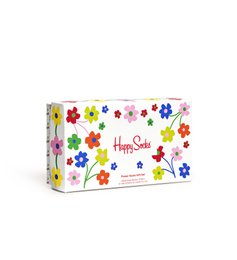 Happy Socks XFLO08-3300 Lot de 3 paires de chaussettes à fleurs