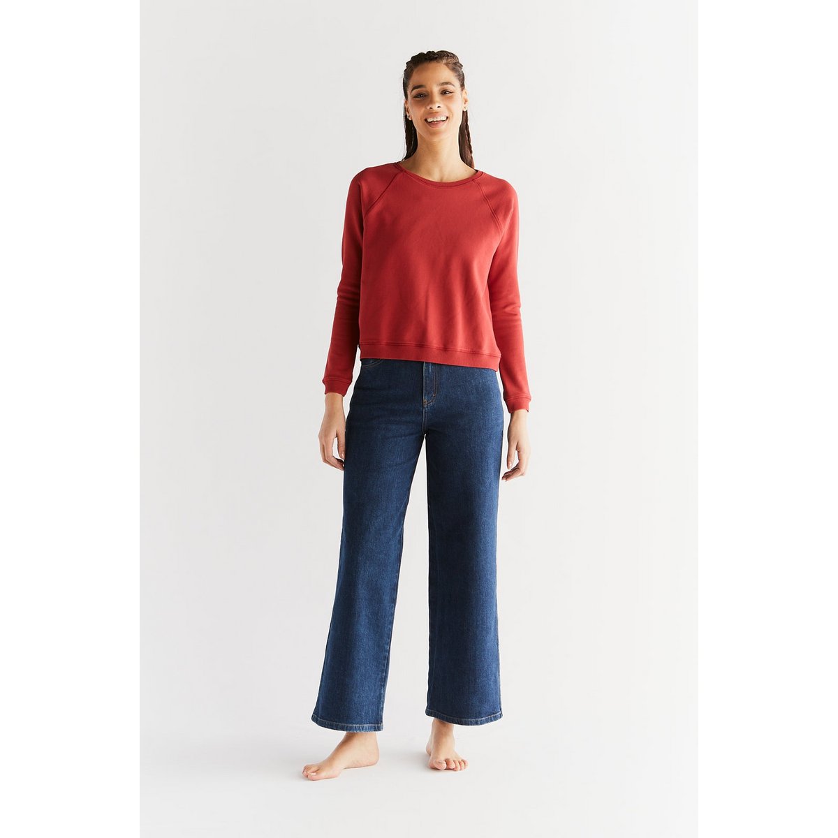 WE1009-231 | Dżinsy Damen z szeroką nogawką – Lapis Blue