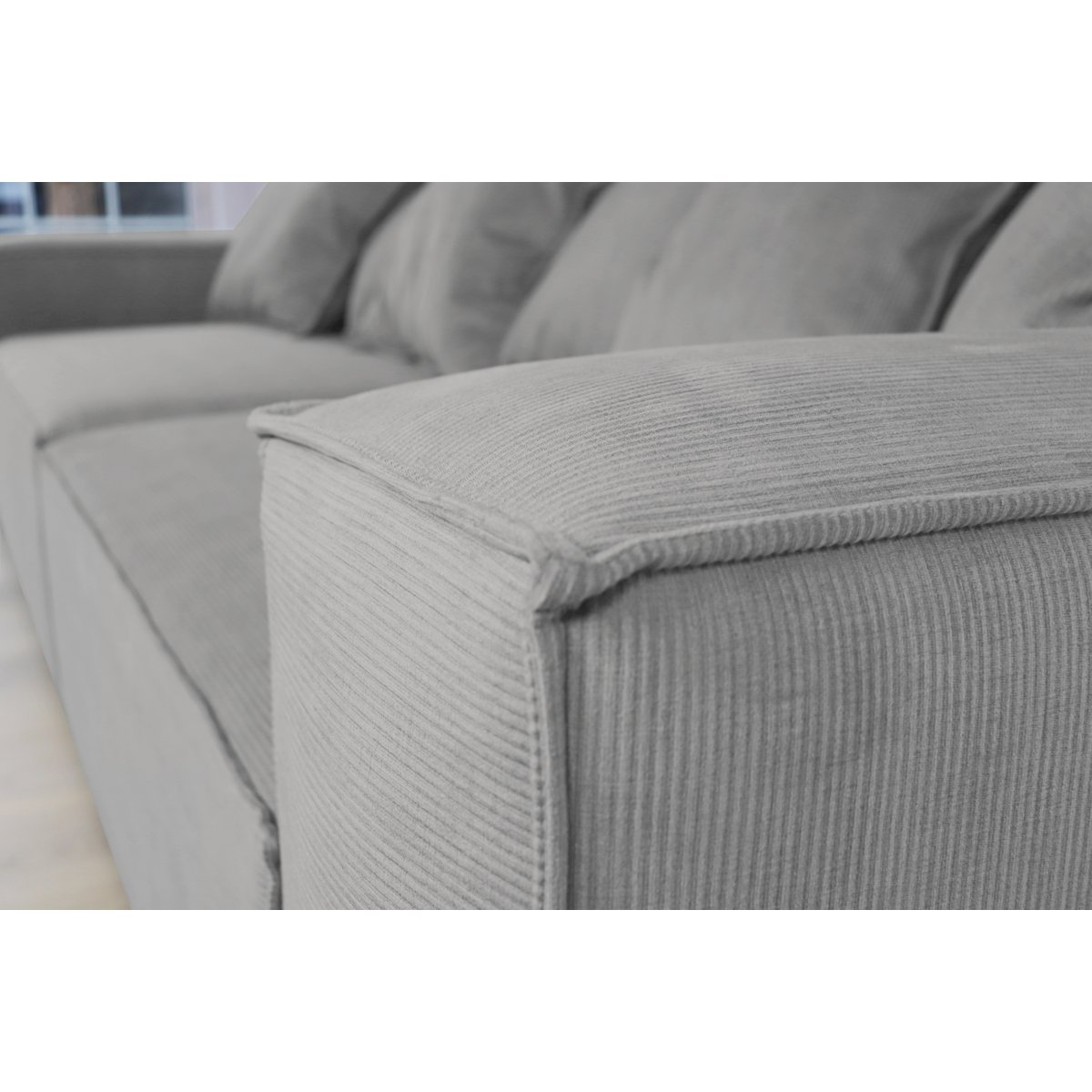 Van Morris 4-seater, Concrete Grey, Exclusive Corduroy from the Belgium company BRUTEX