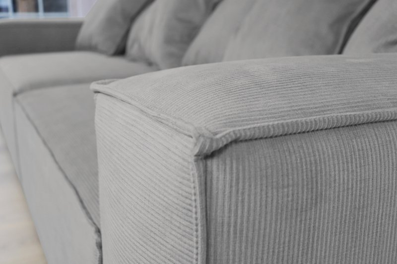 Van Morris 4-seater, Concrete Grey, Exclusive Corduroy from the Belgium company BRUTEX