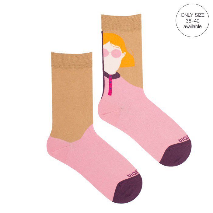 Klassiske høje økologiske bomuldsstrømper - City Traveler Kvinde