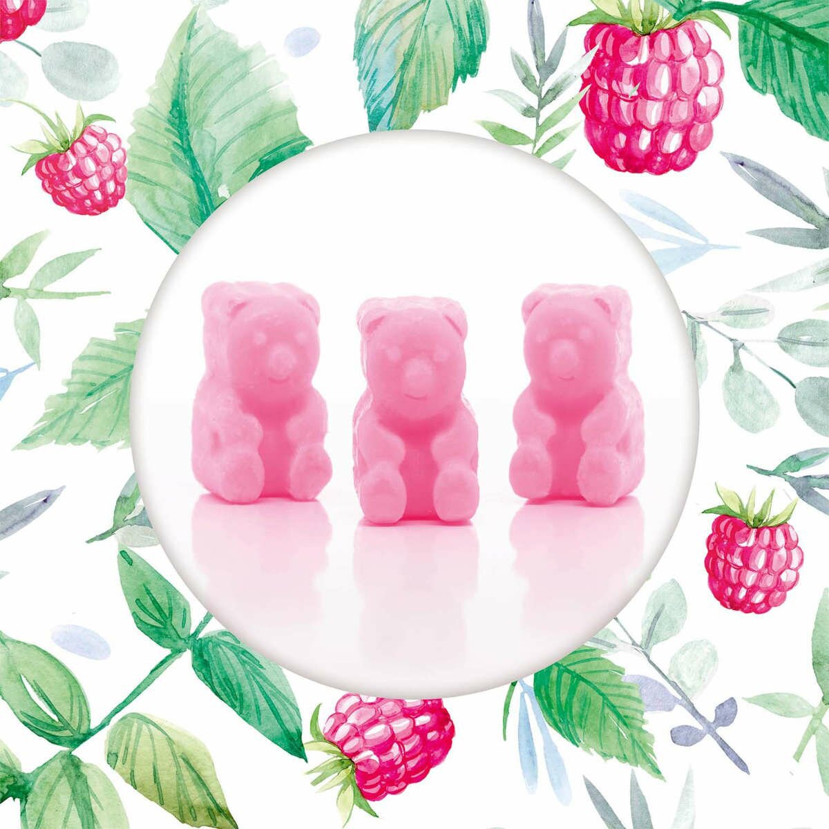 Wosk Zapachowy Misie Malina Wanilia - 50g
