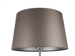 Lampenschirm Stoff dunkelgrau/ innen silber 33/27/20 cm