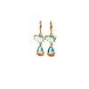 Earrings with crystal light blue