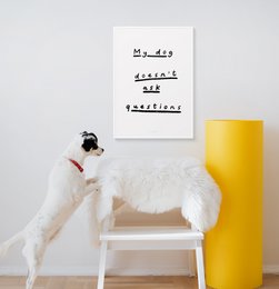 Citation Wall Art Print | Mon chien ne pose pas de questions