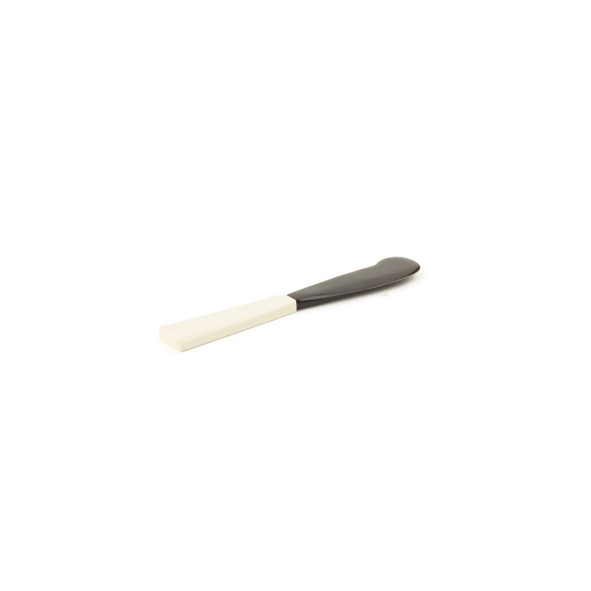 Coltello da burro con manico in osso e lama in corno nero
