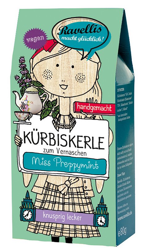 Græskarkerner - mørk chokolade og mynte