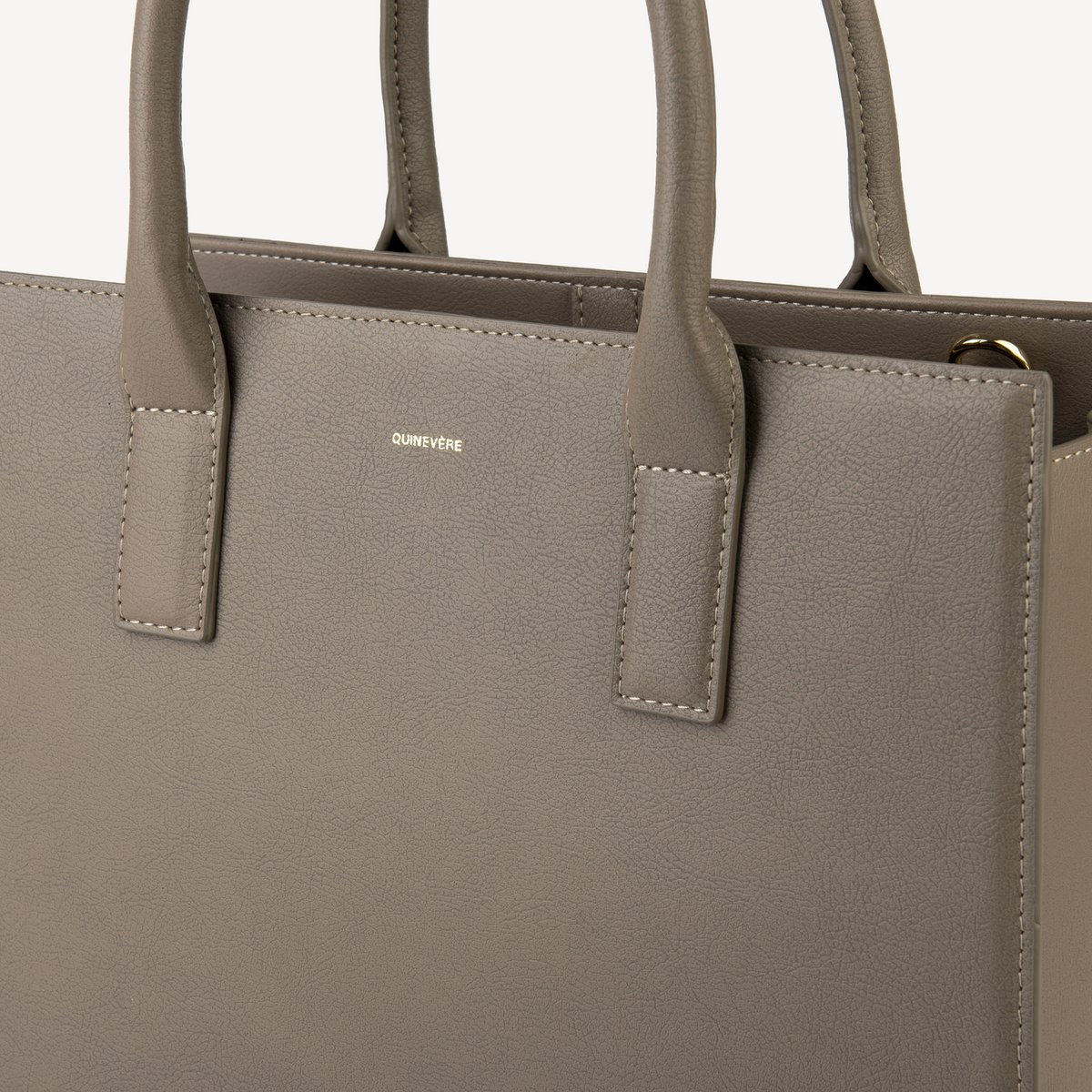 Borsa a mano in pelle di mela vegana - Taupe