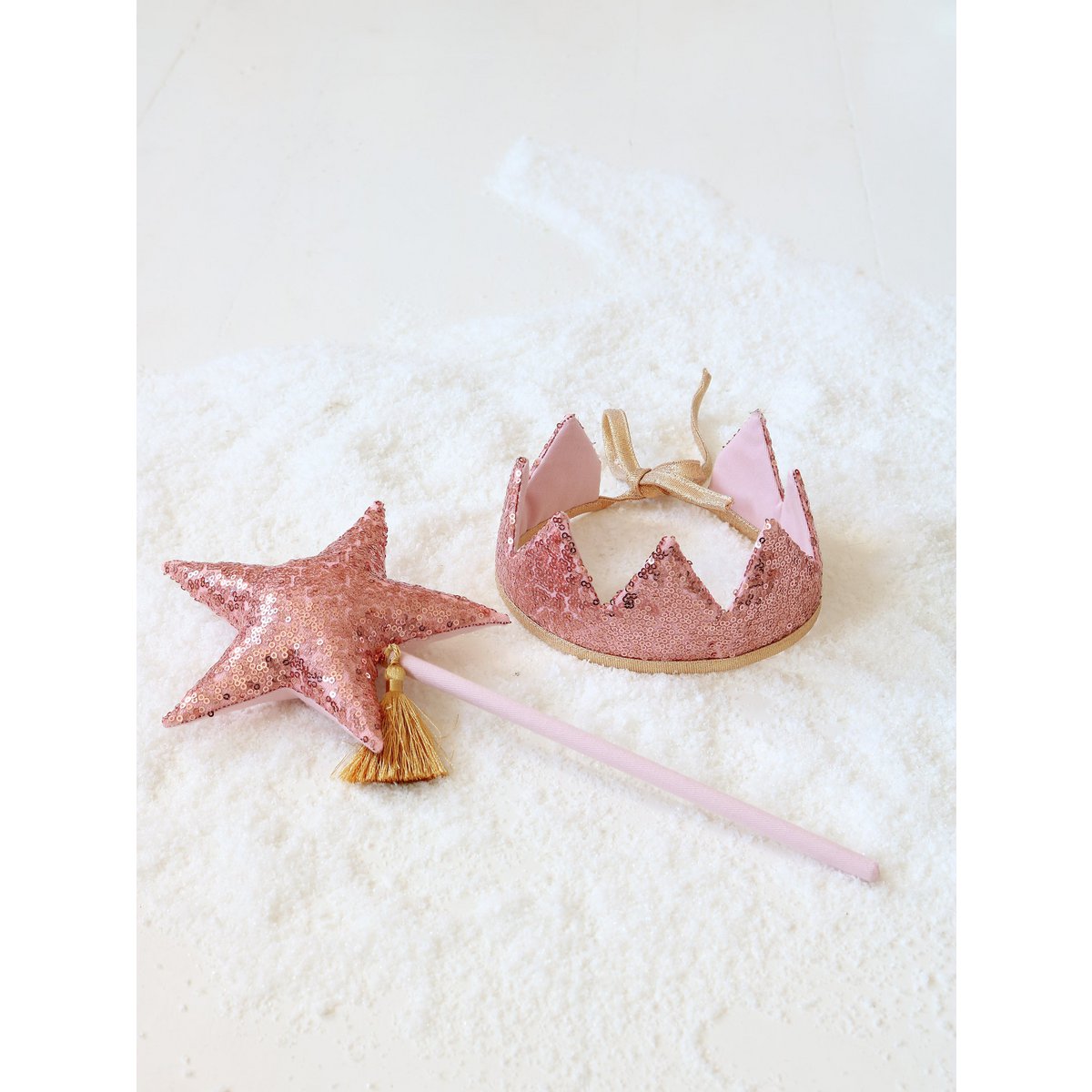 “Pink Sequins” Faire-tale Crown and Wand Magic Set