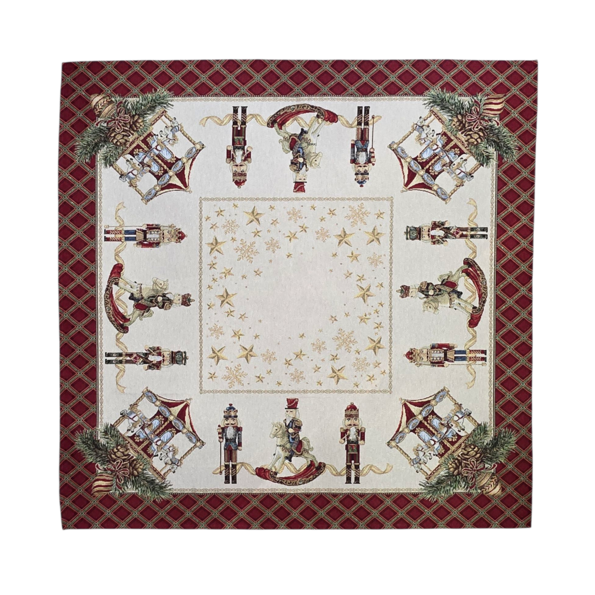 Lurex Nutcracker Christmas Centerpiece in Gobelin