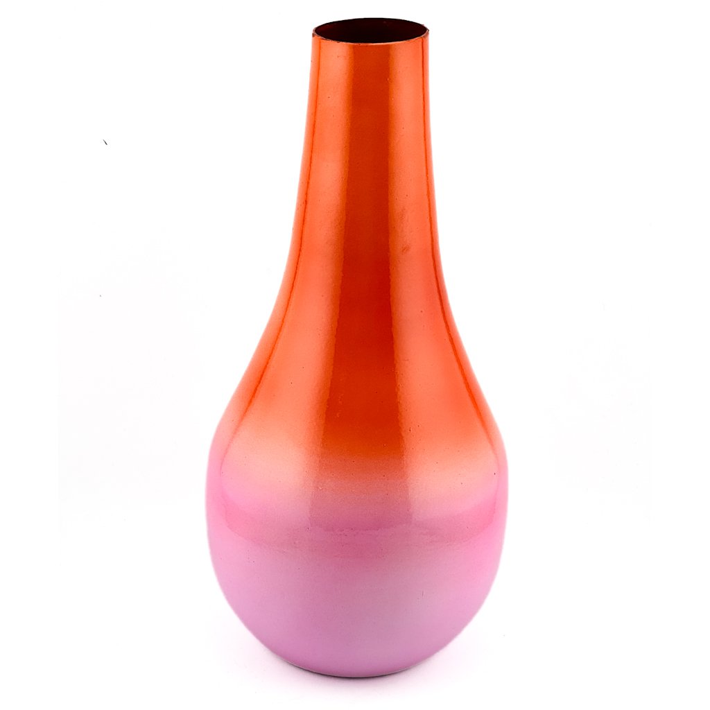Vase ombre orange pink