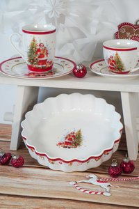 Porcelain baking dish Happy Santa 24,5 x 5,5 cm Isabelle Rose