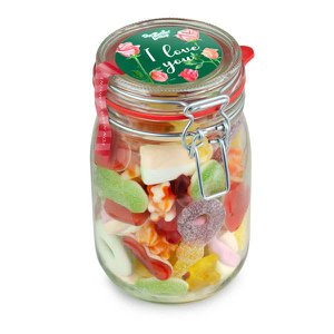Midi glass I Love You sweets gift with love