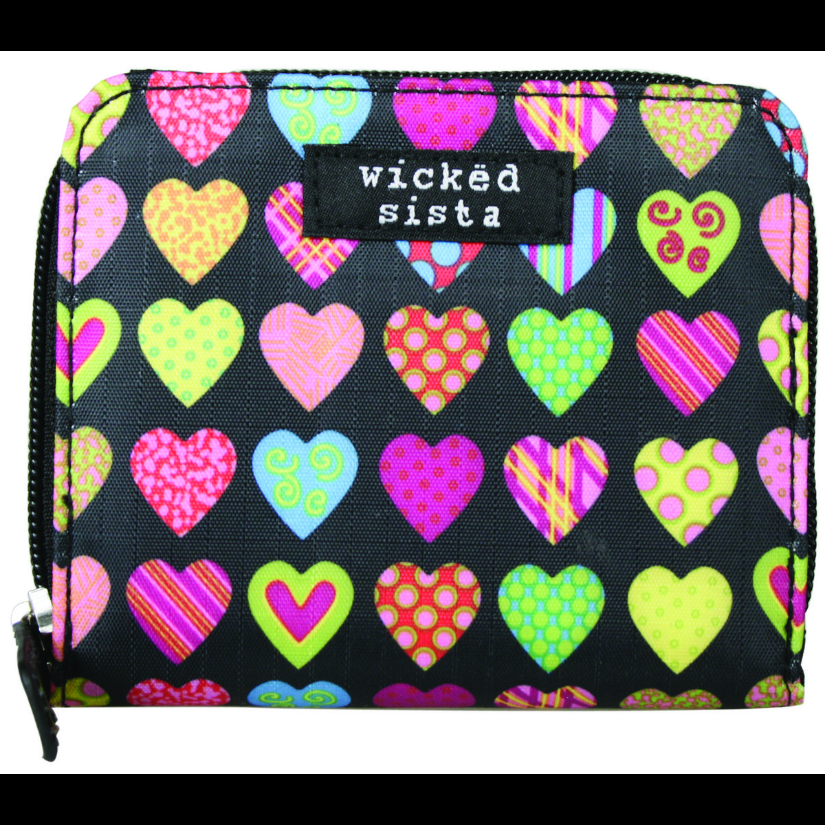 Portafoglio piccolo WS Hearts nero
