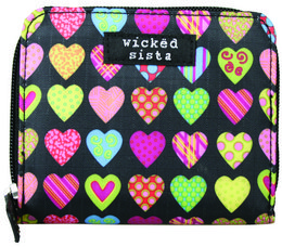 Portafoglio piccolo WS Hearts nero