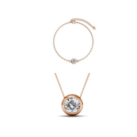 Geburtsmond-Set – Roségold und Kristall