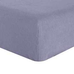 Fitted sheet in French mineral linen, size 180x200 cm with 30 cm depth.