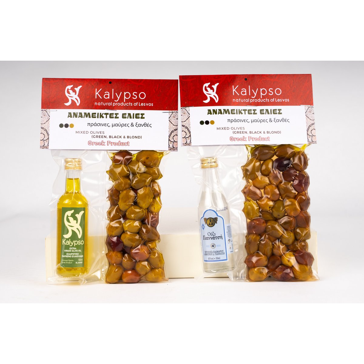 MIxed Olives and Greek Olive Oil 50 ml