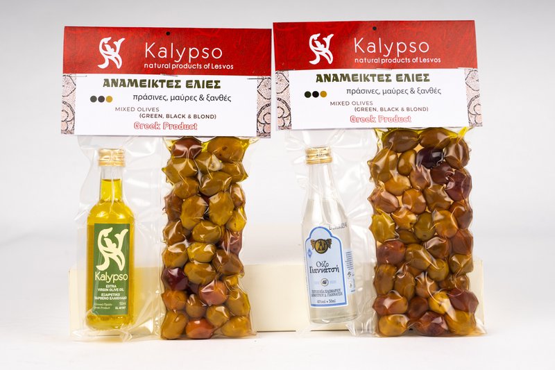 MIxed Olives and Greek Olive Oil 50 ml