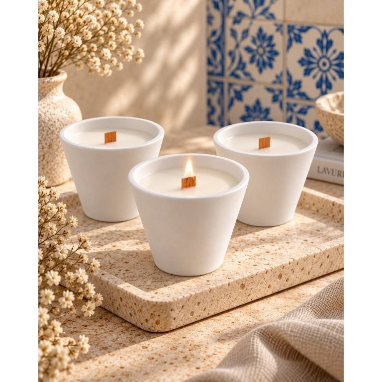 LAVURI SWING Candle CUP – Ręcznie robiona świeca z wosku sojowego Cocos Vanilla
