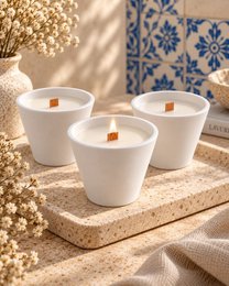 LAVURI SWING Candle CUP – Ręcznie robiona świeca z wosku sojowego Cocos Vanilla