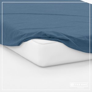 Fitted sheet for single bed, 100% combed cotton satin, 100 x 220 cm, 235TC (threads)