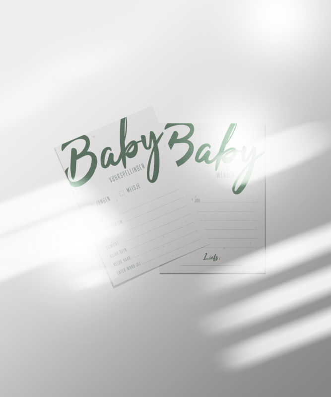 karty na baby shower