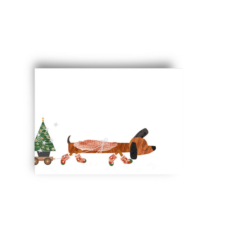 carte postale - série 'Noël' - 'Noël Teckel'