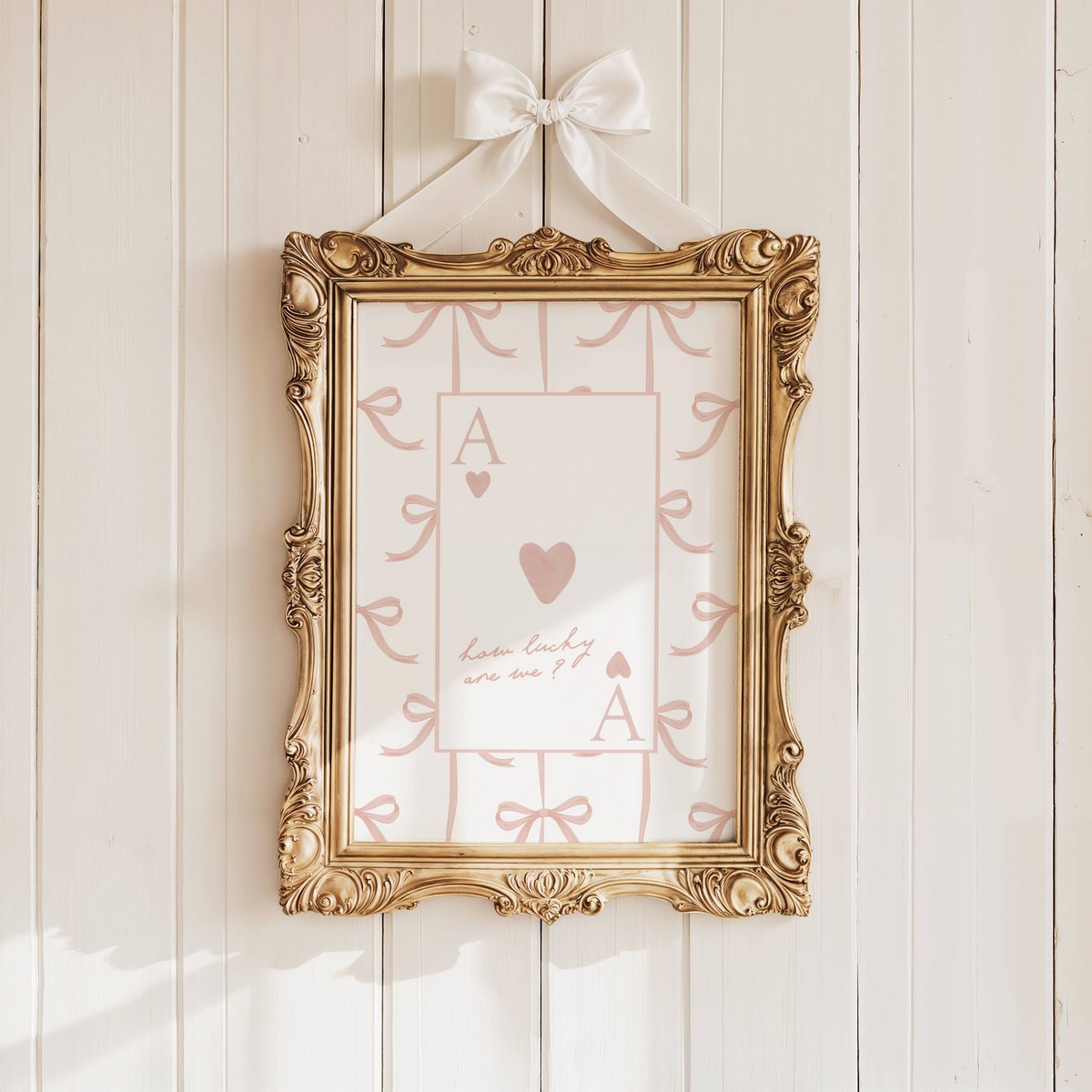 Wie viel Glück haben wir? Pink Bow Poster, Mädchenzimmerplakat, Mädchen Zitatplakat, Mädchenzimmerabdruck, Coquette -Mädchen Kindergarten, Mädchenzimmerdekoration