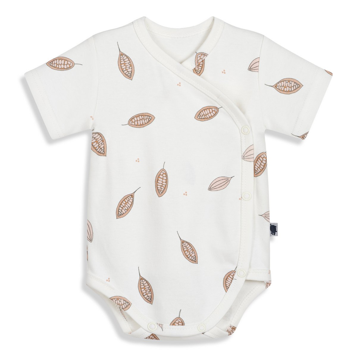 Bodysuit kimono with short sleeves