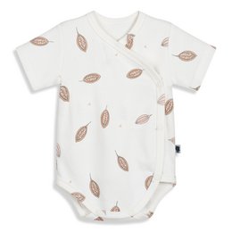 Bodysuit kimono with short sleeves