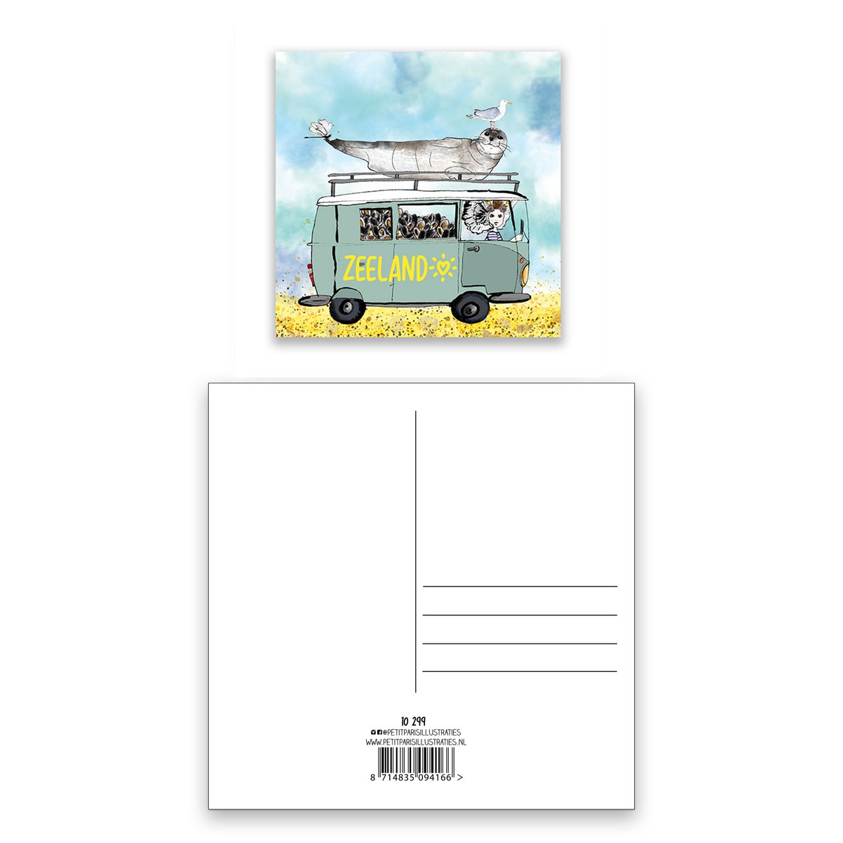 Postcard vintage bus seal