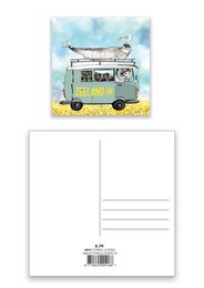 Postcard vintage bus seal