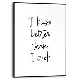 Gerahmtes Bild  Cooking Kisses 40x30