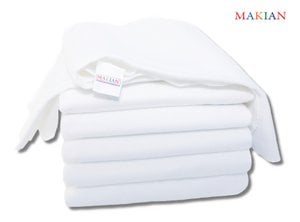 Makian Flanell Windeln 80x80cm-6er Set-Öko-Tex geprüft-100% Baumwolle-Weiß