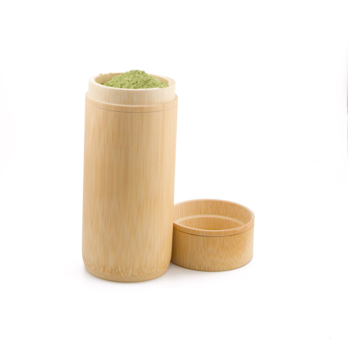 Tubo de almacenamiento de bambú para batidor de Matcha