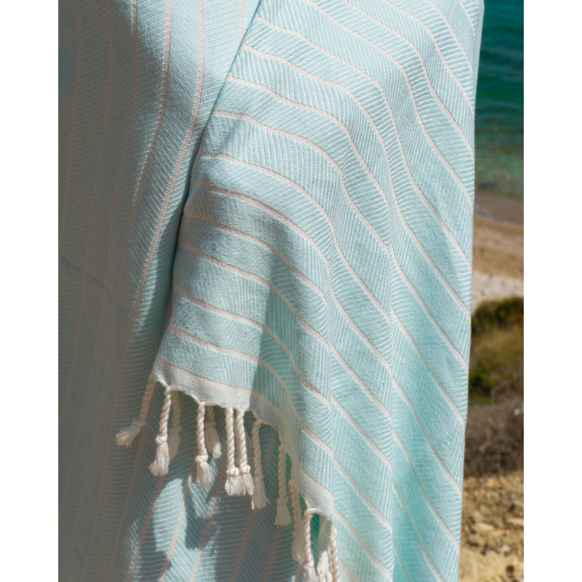 ILVA Bamboo Cotton Hammam Spa Towel – Lightweight & Compact – Mint - 180x100 cm