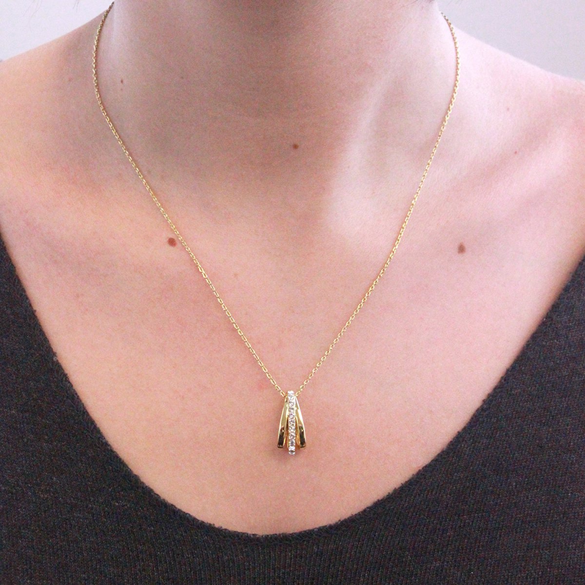 Aurielle Pendants - Gold and Crystal