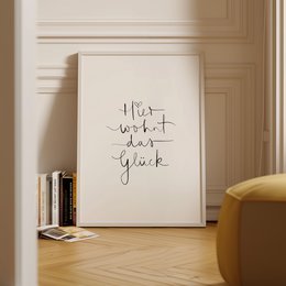 Poster: Hier wohnt das Glück