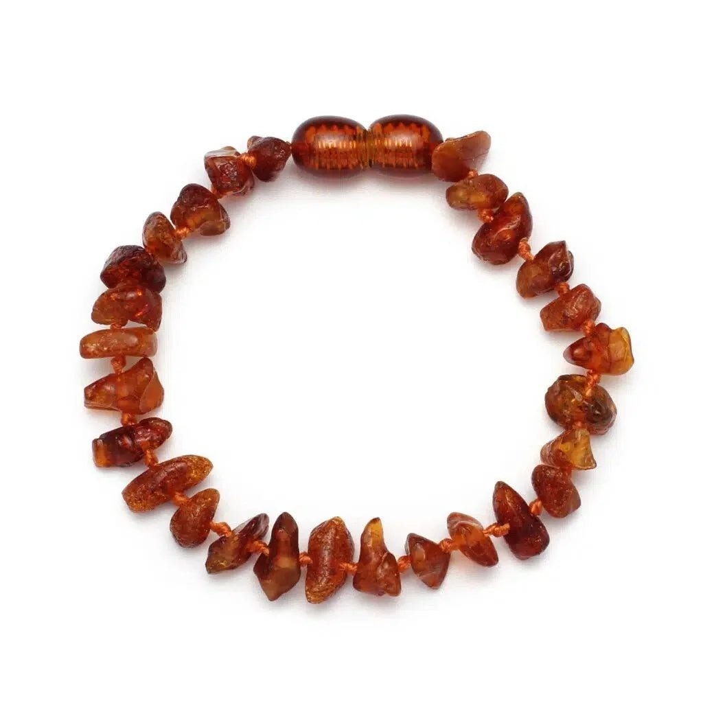 Baby/Kind – Bernsteinarmband – Cognac – Chips poliert – 14 cm