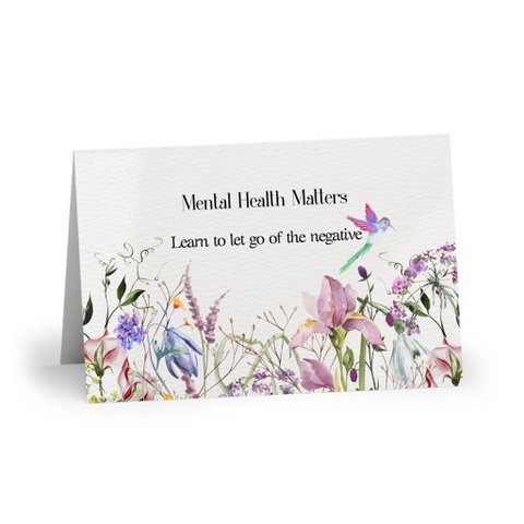 Canada - Watercolor "Let Go" Mental Health Matters Art Print Card