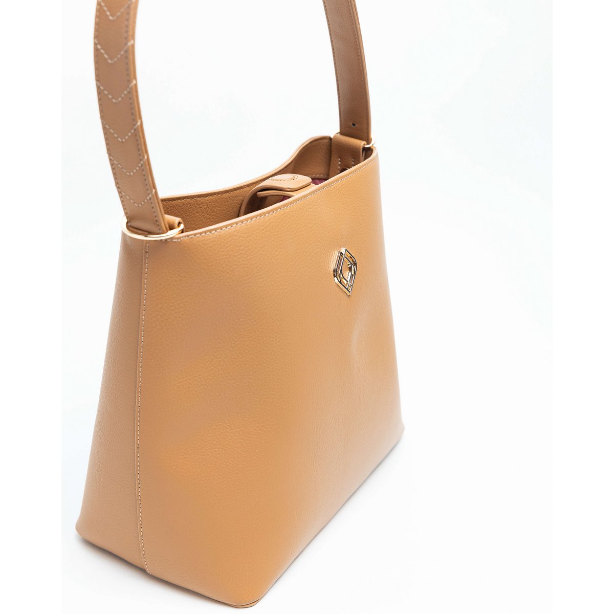Bucket Bag Nila Apple Leather Camel