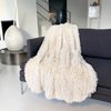 Langflor-Überwurf aus Kunstfell, 130 x 170 cm, 450 g/m² – hellbeige Longwool