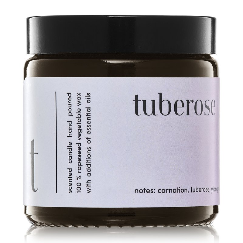 "Tuberose" scented candle 100% natural rapeseed wax 120g