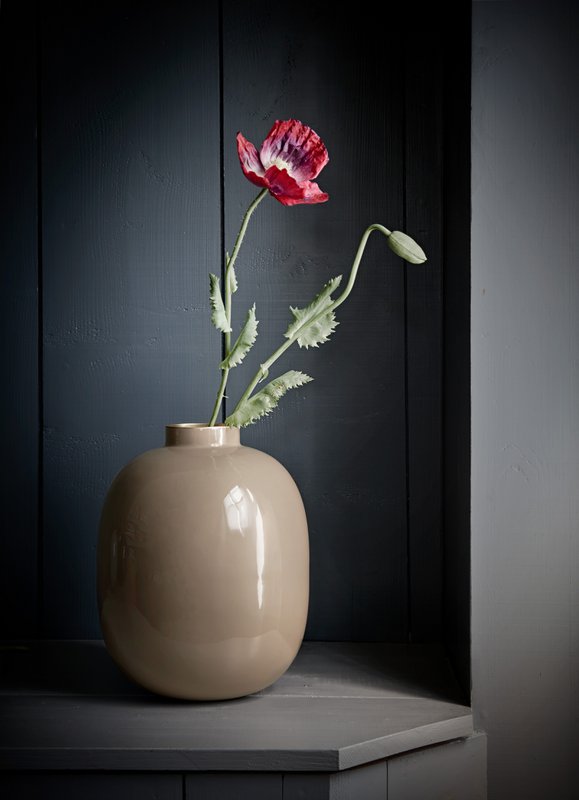 Vase Metal Khaki 32cm