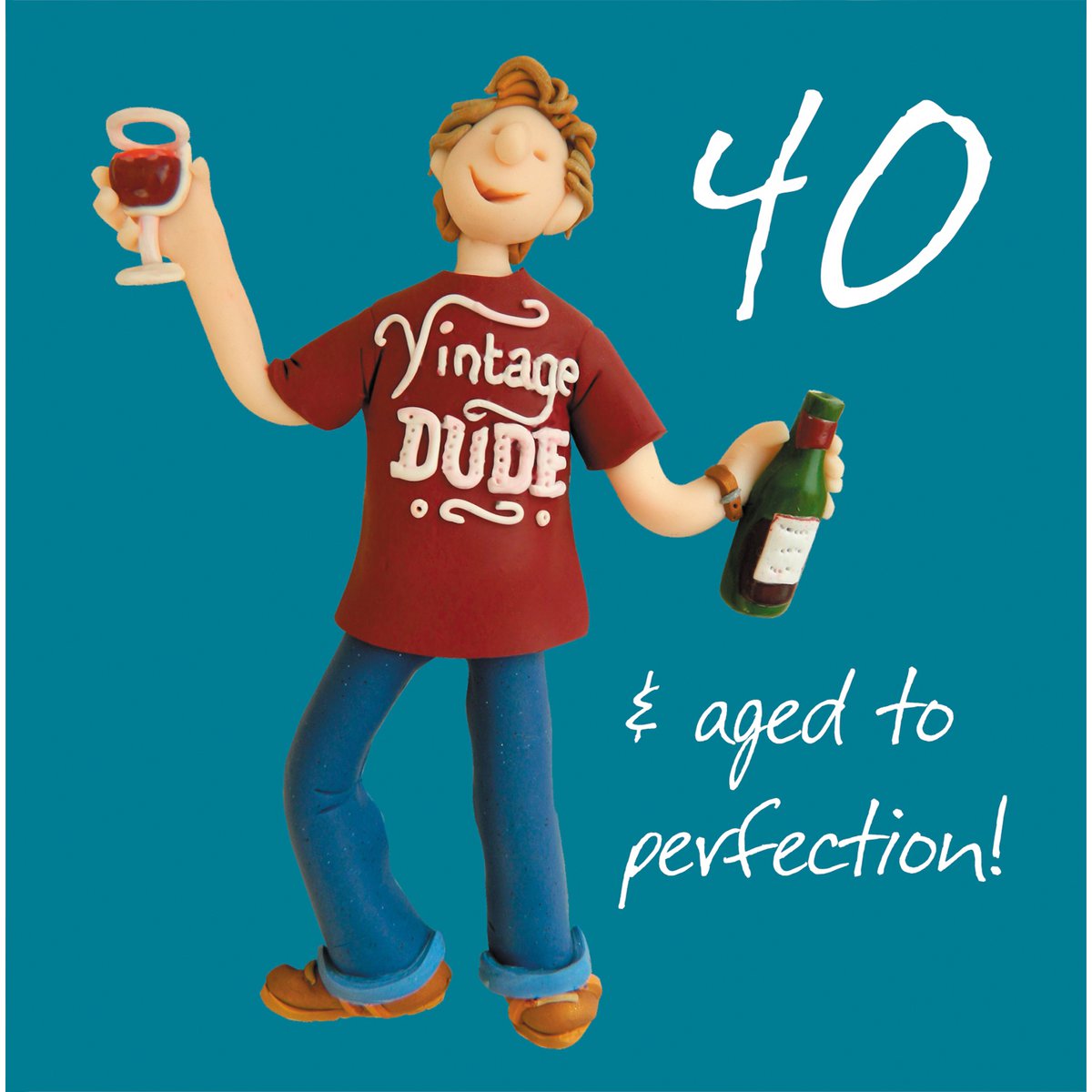 40 - Aged to Perfection numbered birthday card