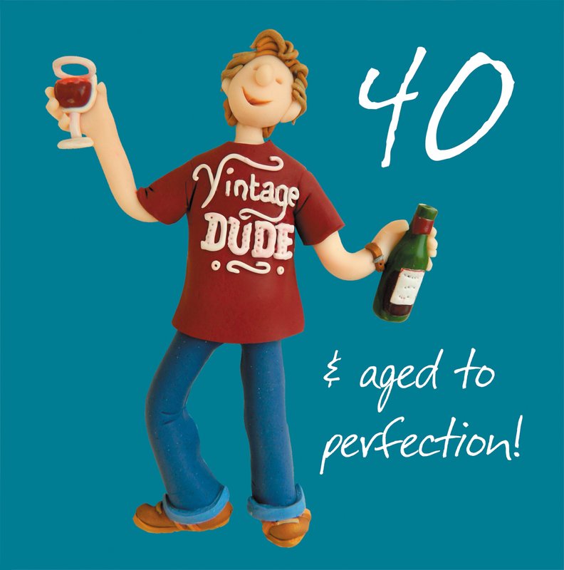 40 - Aged to Perfection genummerde verjaardagskaart