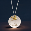 Necklace LUCK with swallow - 925 sterling silver - K925-113