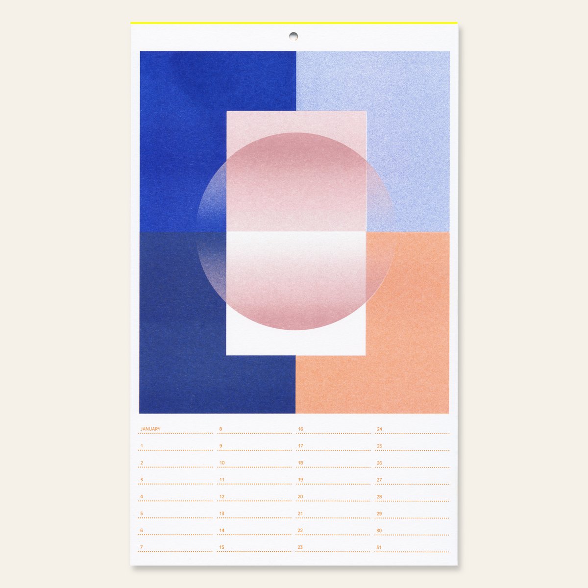 Risography birthday calendar (17.0 x 28.5 cm)