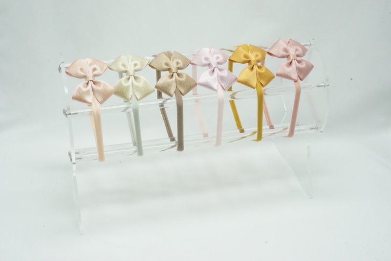 Cerchietto in nylon satinato metallizzato regular mini